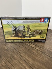 TAMIYA – #54 – GERMAN 20mm FLAKVIERLING 38 – MILITARY – 1/48 MODEL KIT NEW
