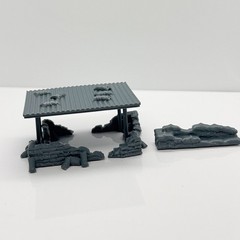 LYTS72082 1/72 Miniature Figure Wargame Vietnam War Era Machine Gun Bunker