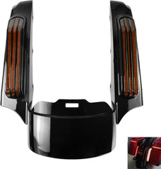 Rear Fender Fascia Extension Fit for Harley Touring Mudguard with LED Turn Signa