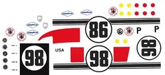 #98 Ford GT Mk II Winner at Daytona 1966 1/24th Scale Waterslide Decals