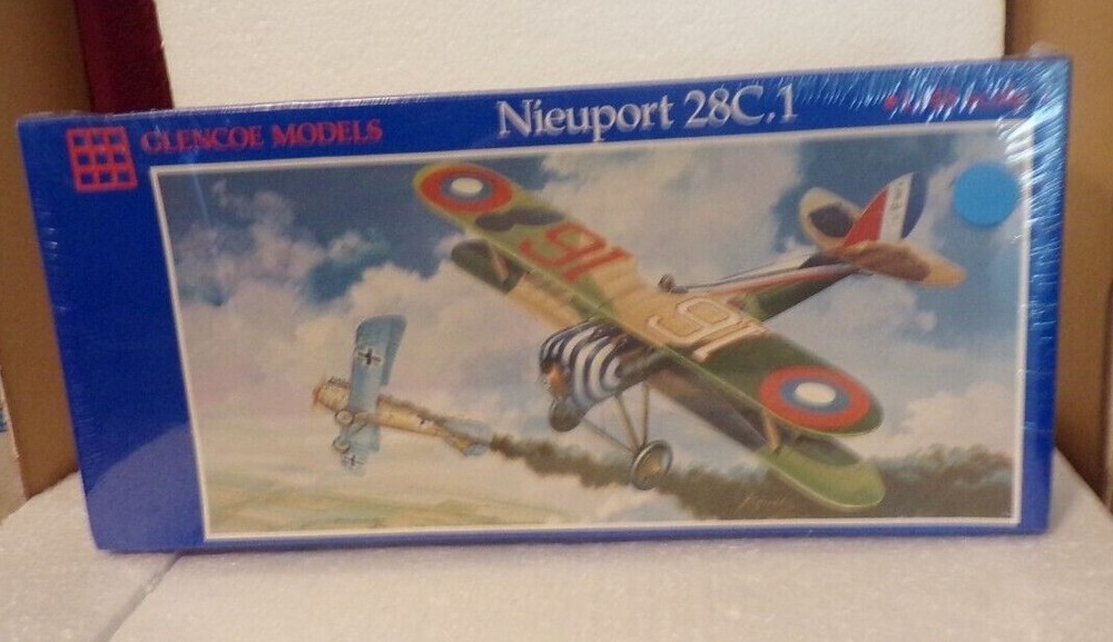 1995 GLENCOE NIEUPORT 28C.1 PLANE 1:48 TH.SCALE MODEL KIT NIB