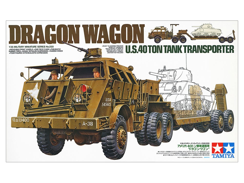TAMIYA 35230 1:35 US 40 Ton Tank Transporter ‘Dragon Wagon’ Plastic Model Kit