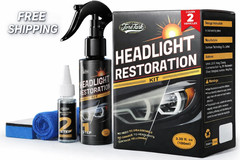 Toretark Headlight Restoration Kit – No-Sanding, Restore Yellowed, Foggy Headlig