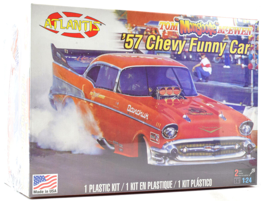 Atlantis Tom “Mongoose” McEwen 1957 Chevy Funny Car 1:24 Model Car Kit H7172
