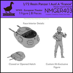 NUMODEL NMGER403 | 1/72 Resin WWII Panzer 1 Ausf A “France” Light Tank Model Kit