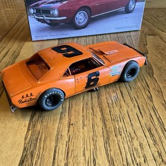 Built Model Car, 1967 Chevy Camaro Vintage Style short track Race Car, 1/25