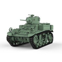 SSMODEL SS48505 1/48 Military Model Kit US M3A1 Stuart Light Tank WoT WAR