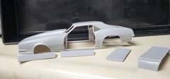 1/25 scale resin 3d printed Pro Mod 1967 Camaro drag body model separated parts