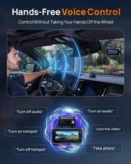 A810 Lite 4K Dash Cam Front and Rear, 5Ghz Wi-Fi 6 Dashcam, Car Camera 4G LTE Re