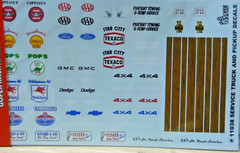 Gofer Racing 11038 1/24-1/25 Service Truck and Pickup Decals(E)
