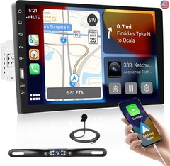 AM Radio Hikity 9 Inch Touch Screen Single Din Car Stereo with Carplay Android