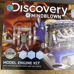 Discovery Mindblown Model Engine Building Kit 4 Cylinder Combustion Open Box NEW