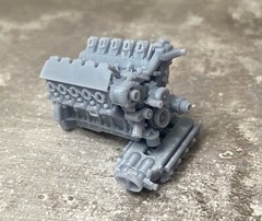 Resin Dodge Viper V10 engine for scale model cars, 1/24 1/25