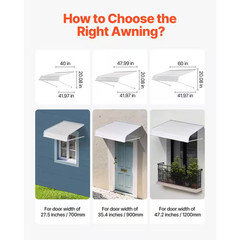 1 Piece 40 X 42 In., Lightweight for Rain/Snow Suitable for Porch Exterior Alumi