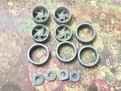 1/24 Scale: 24-Inch “Boyd Pro Sport” Wheels And Tires; Resin;1/25