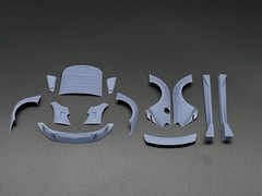 1:24 2015 Mustang Widebody Clinchd Flares Kit Transkit For Tamiya And Diecast