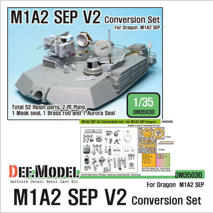 DEF Model 1/35 M1A2 SEP V2 Conversion Set for Dragon kit #3536