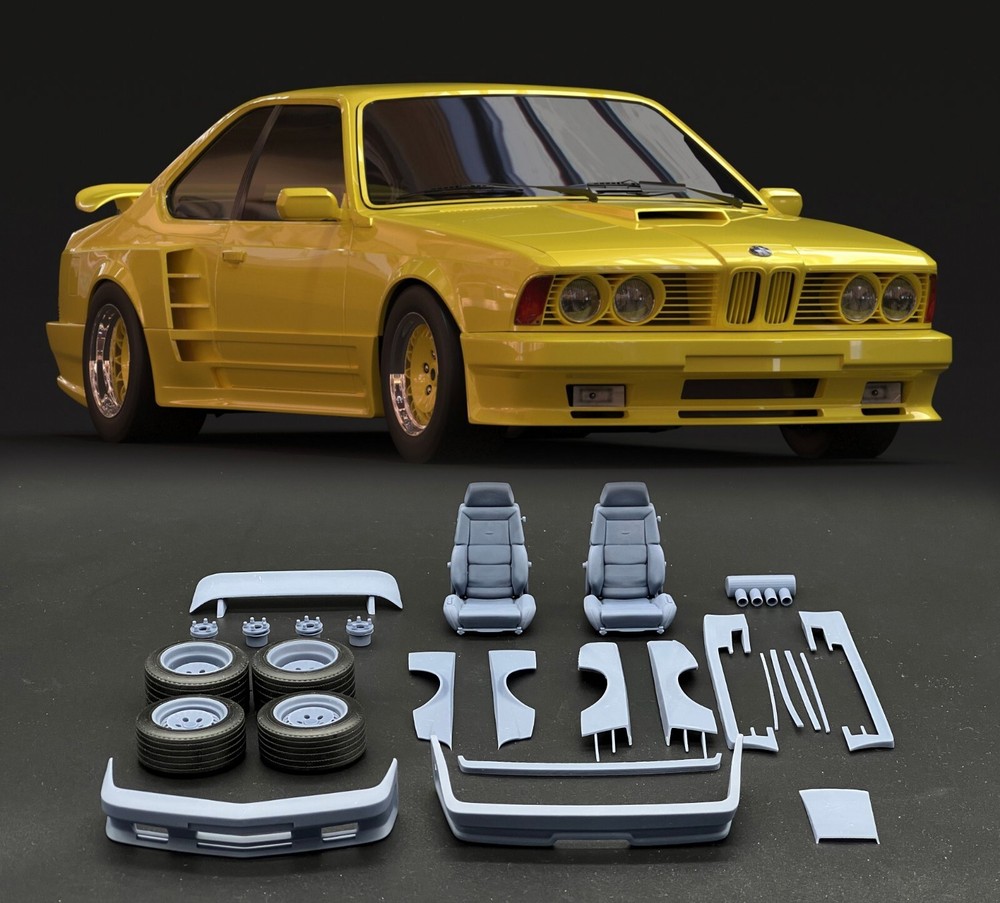 1:24 BMW E24 M635 CSI Gemballa Style Widebody Transkit for 635 CSI Fujimi Tamiya
