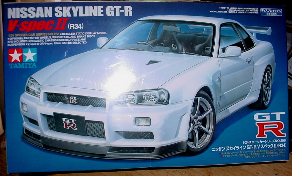 SEALED Tamiya 1:24 NISSAN Skyline GT-R V-Spec II (R34) Car Model # 24258 2002 OP