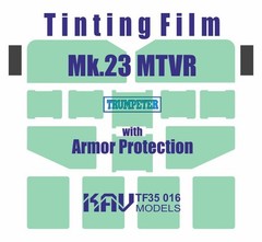 1:35 Window Tint Film for scale model MTVR Mk23 Trumpeter 01080