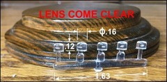 SET OF 5 1/64 SCALE FLAT TOP GUMBALL LIGHTS INJECTION MOLDED LENS, PRINTED BASES