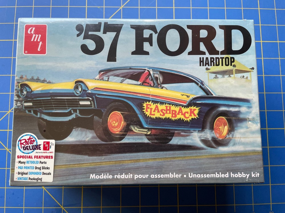57 FORD FAIRLANE 500 DRAG FLASHBACK 3n1 1957 F/S Plastic Model Kit hedders20oo