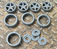 Resin 21/20 Inch “1995 Mustang Cobra R” Model car Wheels/Tires 1/24 scale