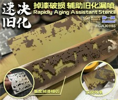Alexen AJ0116 Chipping Effects Leakage Spray Stencil Template Model Aging Tools