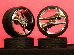 Hoppin Hydros ALLIANCE 1/24 1/25 scale Chrome SLIM 20’s Rims Wheels Tires Model