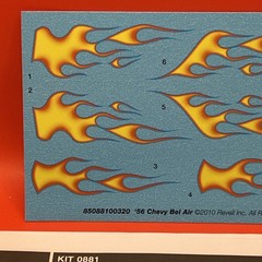 1956 Chevy Bel Air Monogram Instructions And Flame Decals Model Parts 1:24 New 4