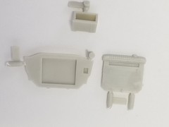 1958 Edsel Pacer RADIATOR , HOSE & BATTERY from AMT 1:25 Model Kit 58