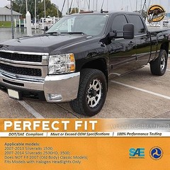 Headlights for OE Replacement Clear Lens I Chrome housing I Amber Reflector