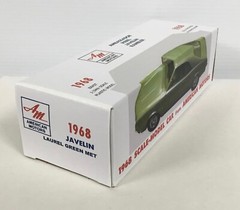 New 1968 AMC Javelin Laurel Green Met Promo Model REPLICA BOX ONLY..NO CAR