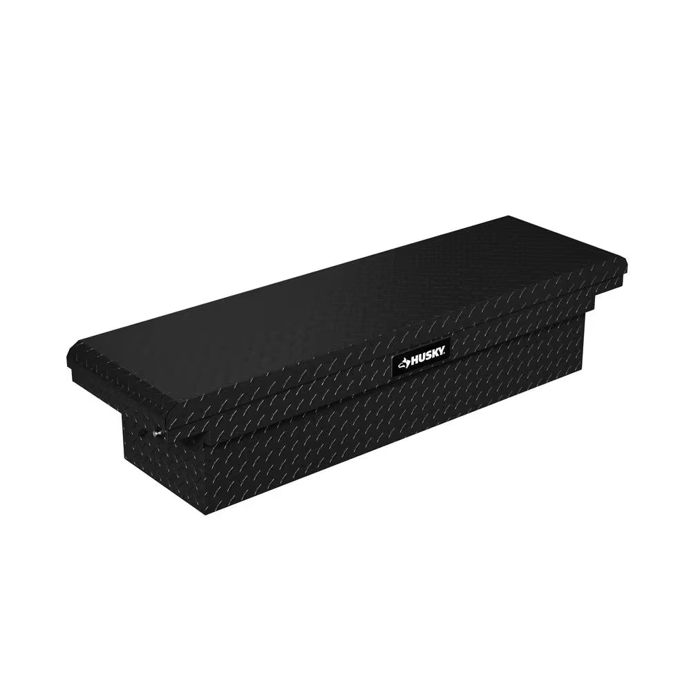 Crossbed Truck Tool Box in Aluminum, 71.36 In. Full-Size, in Matte Black