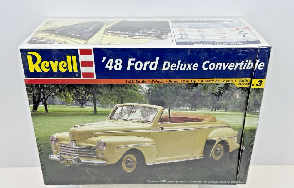 Revell 1948 Ford Deluxe Convertible 1/25 Model Kit 85-2163 NIOB-Please read