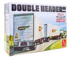 AMT “Double Header” Tandem Van Trailers – 1/25 Scale Model Trailer Kit