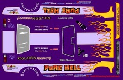1/16 PURE HELL 1970 DUSTER FUNNY CAR DECAL/REVELL/ATLANTIS/MPC/POLAR LIGHTS/AMT
