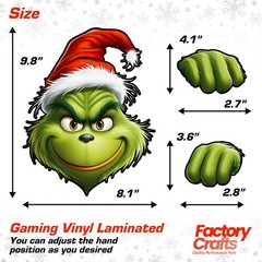 Factory Crafts | Funny Christmas Car 9.8″x8.1″, Green Red White Black