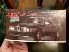 1988 Monogram BMW 635 Exotic Car Series 1/24 Kit 2774, New Open Box Sealed Bag