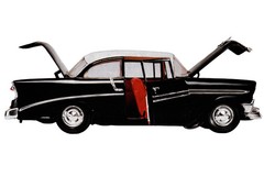 Atlantis Models 1391 1:25 US Route 66 1956 Chevrolet V-8 Plastic Model Kit