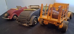 1:24 Vintage Monogram Beer Wagon survivor + AMT 32 roadster Pyro Packard parts