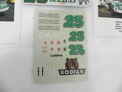 Blue Ridge #25 Kodiak 4 Piece 1991-93 Ken Schrader 1/24 Nascar decals