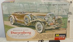 MONOGRAM 1934 DUESENBERG SJ WEYMAN PHAETON CAR MODEL KIT BOXED 1:24