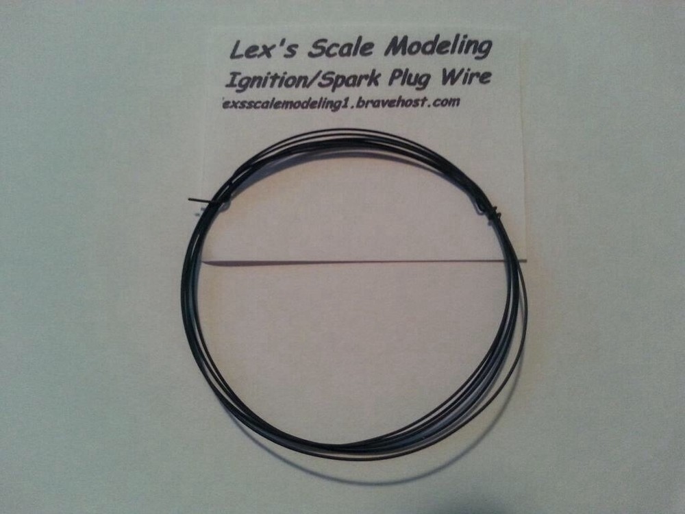 Ignition Spark Plug Wire Black 1/24 & 1/25 Models 3FT