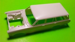 Hood Body Glass Grill 1963 Nova Chevy II Station Wagon 1/25 AMT Chrome Bumpers