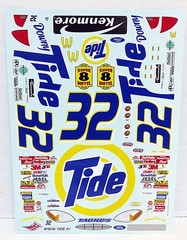 NASCAR DECAL #32 TIDE 2001 FORD TAURUS RICKY CRAVEN WETWORKS 1/24