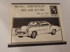 *Vintage / Rare* AMT Ertl 1951 Chevy Bel Air HT Instruction Manual