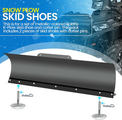 2-Pack Replacement Skid Shoes for Polaris K-Plow – Durable Hardened Steel Pair