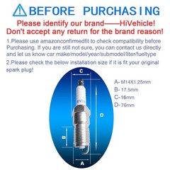 V7424 Iridium Spark Plugs – Replacement of #7397 TR5IX (6 Pack) 6