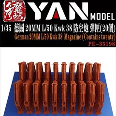 Yan Model 1/35 German 20mm L 50 KwK 38 AA Gun Magazines (20pcs)